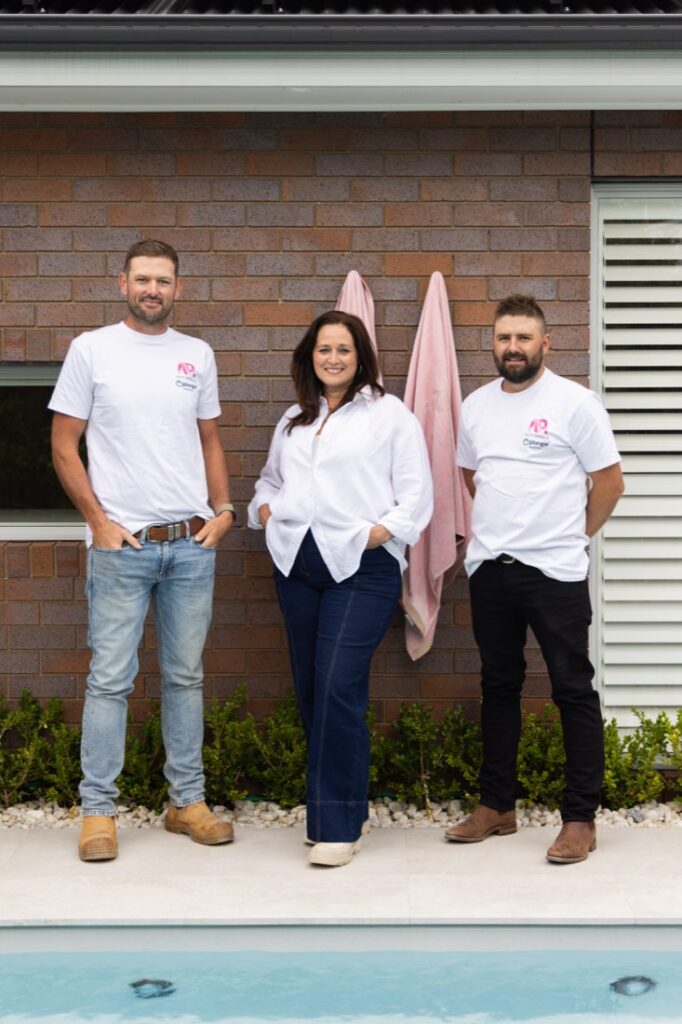 ACT Pools crew building pools in Canberra